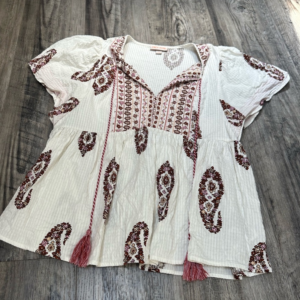 Knox Rose boho shirt with tassels
